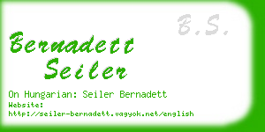 bernadett seiler business card